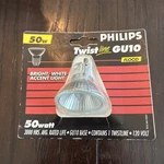 Philips BC50GU10/HAL/TL 50W Twistline MR16 Lamp, Flood 120V Bright White. Fixed Price $26.99.