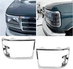 Hecasa Headlight Chrome Trim Bezel Compatible With 1992-96 Ford Bronco, F150 Tru. Fixed Price $90.42.