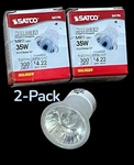 Satco S4196 MR16 35W GU10 Base Flood Light Bulb Frosted Back ( 2-PACK ) Nos. Fixed Price $20.99.