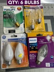 6-BULB Pack Philips F15 Postlight Clear Frosted 40W 60W Soft White. Fixed Price $30.19.