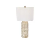 Deco 79 Wood Room Table Lamp Accent With White Drum Shade, 14" X 14.... Fixed Price $156.13.