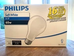 Philips Incandescent 100W Soft White Light - A19 16 Pack (15 Bulbs). Fixed Price $90.00.