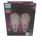 Philips Vintage 40W Equivalent Soft White Led Edison Industrial Light Bulb 2 Pk. Fixed Price $11.92.