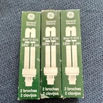 General Electric Biax D Eco 18W 2-PIN Compact Fluorescent Lamp Bulb, 3-PACK. Fixed Price $13.00.