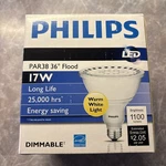 Philips 17PAR38/F36 2700 Dim Af New 17W 120VOLTS. Fixed Price $25.00.