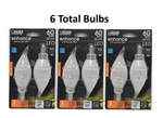 60W Equivalent CA10 Candelabra Dimmable Filament Cec Frosted Glass Led Bulb 6-PK. Fixed Price $17.18.
