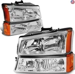 Dna Motoring Pair Headlight Assembly Compatible With 2003-2006 Chevy Silverado. Fixed Price $158.25.