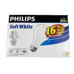 Philips 57W/120V Soft White Bulbs A19 16 Light Brand New. Fixed Price $79.04.