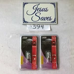 2- Feit Electric BPQ60/G9 60W Light Bulb #394. Fixed Price $9.00.