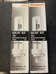 Sylvania Dulux D/e 20682 827 Cf Light Bulbs 13 Watts Lot Of (2) New. Fixed Price $10.99.