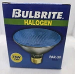 Bulbrite PAR30 120V 75W Blue New In Box. Fixed Price $13.79.