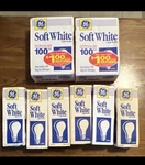 Ge Soft White A19 Light 100W (lot 11 Bulbs). Fixed Price $55.00.