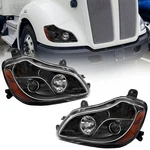 Headlamp Halogen Black Pair For 2013-2021 Kenworth T680 Left&right Headlights. Fixed Price $227.99.