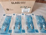 Lot Of 8- Ge 66107, 60CAC/CL/CD2-MPD Flame Shale Chandelier Bulb. Fixed Price $20.00.
