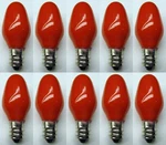 Cec Industries #7C7 Cr (red) Bulbs W E12 Base (box Of 10). Fixed Price $22.56.
