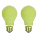 Sunlite 25A/Y/2PK Incand 25-WATT, Medium Based, A19 Colored Bulb, Yellow, 2-PK. Fixed Price $16.54.