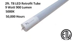 2PC Reliance 2FT Led Tube Light Bulb G13 T8 24" 9W 900 Lumen 5000K. Fixed Price $20.00.
