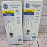 (2PK) Ge Lucalox High Pressure Sodium Light Bulb 70W Medium Base E26. Fixed Price $33.76.