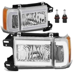 Headlights Assembly Fit 1987-1991 Ford Bronco F150 F250 F350 Truck Haloge.... Fixed Price $206.81.