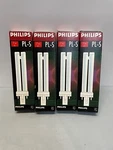 Lot Of (4) Philips 7W 27/2P Pl-s Compact Fluorescent Lamp Light Bulbs New. Fixed Price $15.99.