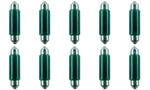 Cec Industries E211-2G (green) Bulbs, 12.8 V, 12.416 W, EC11-5 Base, T-3 Shape. Fixed Price $9.25.