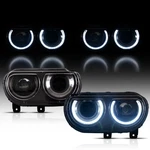 Black Headlights Assembly For 2008-2014 Dodge Challenger Sxt Srt Left & Right. Fixed Price $274.99.