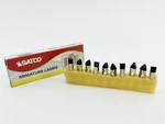 New Box Of 10 Satco 28PSB Miniature Incandescent Lamp 28V 1.12W 5000HRS. Fixed Price $59.95.