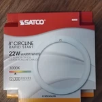 Satco 8" T9 Circline Rapid Start 22W 3000K Warm White Bulb 12,000HR S6502. Fixed Price $10.99.