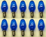 Cec Industries #7C7/TB/130V (blue) Bulbs, V, W, E12 Base, C-7 Shape (10PK). Fixed Price $12.25.