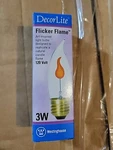 Westinghouse Decorlite 3CA10 Flicker Flame Bulb -120 Volt, Watt, Item # 03657. Fixed Price $7.49.