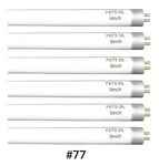 Pk F6T5 Fluorescent Bulb 12" 8W Watt 2-PIN G5 Base 4100K Cool White Accway #77. Fixed Price $15.00.