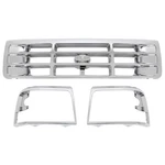 Almuloo Grille & Headlight Bezel Silvery Compatible With 1992-1996 Ford Bronc.... Fixed Price $204.27.