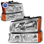 Headlight Assembly Compatible With 2003-2006 Chevy Silverado 1500 2500 3500 Hd. Fixed Price $104.99.