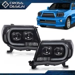 Black Housing Led Tube Dual Projector Headlights Fit For 2005-2011 Toyota Tacoma. Fixed Price $230.60.