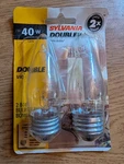 Sylvania Pack Of Bulbs Standard Base 40W 120V 40B10/DL/BL/2PK. Fixed Price $14.50.