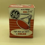 Vintage Red 38 Floodlight Bulb Nos Box Nela Park Cleveland Ohio. Fixed Price $28.00.