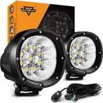 Auxbeam P4 Series Flood Led Pods Inch 90W Round Offroad Fog Lights Dri.... Fixed Price $126.93.