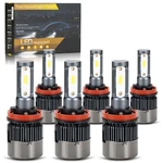 Llpta 6PCS H11/H8/H9 6000K Black 7200LM Led Headlight High Low Beam Kit Bulbs. Fixed Price $28.00.