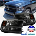 Fits 2009-2018 Dodge Ram 1500 2500 3500 Quad Headlight Lamps Black 09-18. Fixed Price $85.98.