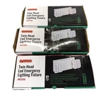 *lot Of 3* Ammo Electric ARLEU9L Twin Head Led Emergency Lighting Fixture, White. Fixed Price $52.40.