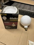 Two Philips 60G40/4MW 60W 5" Globe Bulb. Bulbs. Fixed Price $19.99.