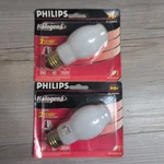 2X Vtg Philips Halogena Bright & White 60 Watt Classic Light Bulbs New. Fixed Price $42.46.