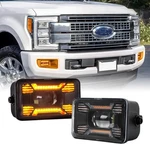 F150 Led Fog Lights, 4INCH Upgrade X Design With Amber Turn Signal.... Fixed Price $125.19.