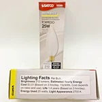 Satco S3285 25W B9.5 120V Candelabra Base Light Bulb, Frosted 212 Lum Lot Of 7. Fixed Price $15.84.