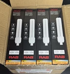Lot Rab PLC-9-0-827-HYB, Led Tube G24D 9W Soft White 2700K, New In Box. Fixed Price $18.88.