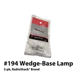 2-PK #194 Wedge-base Lamp, Radioshack Brand 272-1126. Fixed Price $7.20.