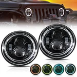 Llpta 2PCS H6024 7" Round Halo Drl Led Projector H4 Headlights Conversion Kit. Fixed Price $110.50.