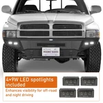Full-width Front Bumper With Led Lights For Dodge Ram 1500/2500/3500 1994-2001. Fixed Price $499.99.