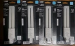 Feit Electric 13-WATT Equivalent Horizontal Cflni Plug-in GX23 B (4PK). Fixed Price $29.99.