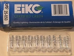 (10 Pcs) Eiko #656, 25-850, T3-1/4 Wedge Base Lamp, 28V, .06A, Bass 175-0000-003. Fixed Price $20.00.